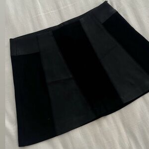 Zara suede/faux leather mini skirt